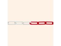 Barrier Chain Red/White 52 x 11mm Links in 50m pack