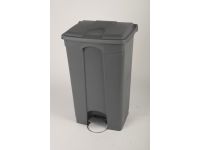 90L Mobile Pedal Waste Bin In Grey