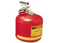 Justrite 19.0 litre non metallic Safety Can round HDPE body