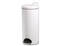 28L Ergo Pedal Waste Bin In White