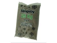 Brown de-icing rock salt