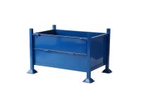 Steel  Stackable Rigid box pallet, 915Wx610Dx610H Half Gate