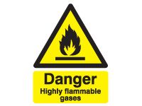 Danger Highly Flammable Gases Safety Signs