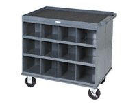 Durham mfg 663-95 24 bin double sided mobile organiser