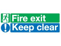 Fire Exit Keep Clear Signs