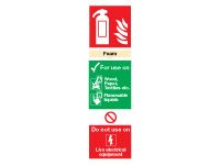 Foam Fire Extinguisher Signs