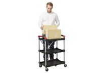 Folding Trolley with Polypropylene Shelves & Aluminium Frame