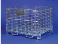 Heavy duty mesh collapsible cage pallet 1000mm D (1)