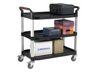 Large Utility Plastic Trolley 3 Shelf