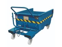 Forklift tipping skip with wheels-285ltr-capacity