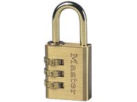 Master brass padlock, 3mm Dia x 22mm shackle