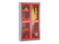 Mesh Security Cupboard, 3 Half Shelves - 1830 x 915 x 459mm