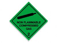 Non Flammable Compressed Gas Hazard Diamond Signs