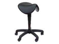 Polyurethane saddle stool with 5-star castor base