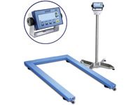 Portable U-shaped pallet-weighing floor scale