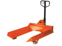 Reel handling pallet truck for 1200-1600 dia reels