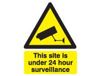 Self adhesive sign 400x300 24 hour surveillance