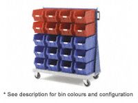 Single Sided Louvre Panel Trollies With Containers