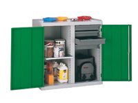 Steel tool cabinet with double doors