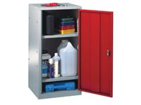 Steel tool locker with 2 shelves