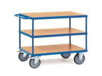 Fetra Table top Cart 1000x700mm with 3 timber shelves