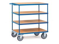 Fetra Table top Cart 1000x700mm with 4 timber shelves