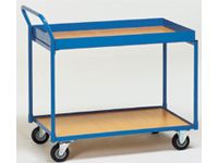 Fetra Table Top Cart 850x500, angled handle, 2 shelves