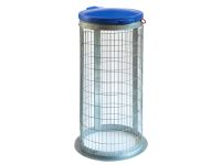 Galvanised Sack Holder Blue Lid