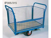 Wire mesh Box Truck angle framed, half open sided