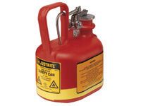 Justrite 1.9 litre non metallic Safety Can oval HDPE body