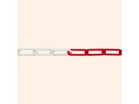 Barrier Chain Red/White 52 x 11mm Links in 50m pack
