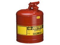 Justrite 19.0ltr cap Metal Safety Can with swinging handles