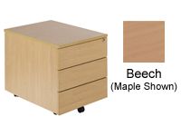 3 drawer Beech pedestal 550x392x600