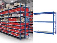 3 Shelf Longspan Extension Bays - 2400mm Wide, Steel Decks