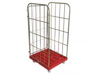 3 sided Demountable Plastic Based Roll cage Container 1630mm high