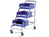 Angled Container Trolleys With Swivel Castors