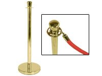 Brass classic rope barrier post