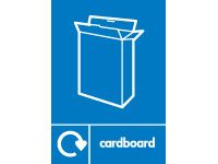Cardboard Recycling Bin Signs - Self Adhesive or Rigid