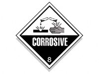 Corrosive Hazard Warning Diamond Signs