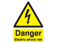 Danger Electric Shock Risk Safety Signs