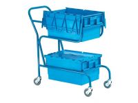 Double Container Trolley, with 2 Blue containers