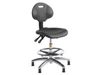 ESD high operator chair with glide base & footring