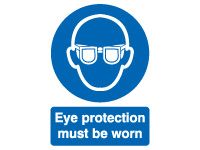 Eye Protection Mandatory Safety Signs - 100 x 75mm