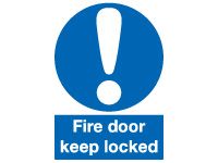 Fire Door Keep Locked Safety Signs - 100 x 75mm