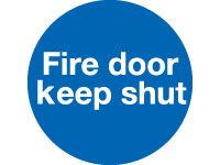 Fire Door Keep Shut Safety Signs - 100 x 100mm