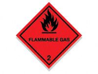 Flammable Gas Hazard Diamond Signs