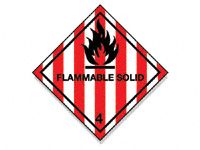 Flammable Solid Hazard Diamond Signs