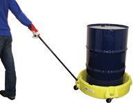 Enpac Mobile 210 litre drum spill scooter with handle