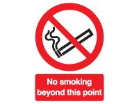 No Smoking Beyond This Point Signs - 400 x 300mm