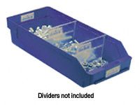 Polypropylene Blue Small Parts Shelf Bins - Various Sizes